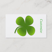 St Patrick's Day Shamrocks Thunder_Cove Visitekaartje (Achterkant)