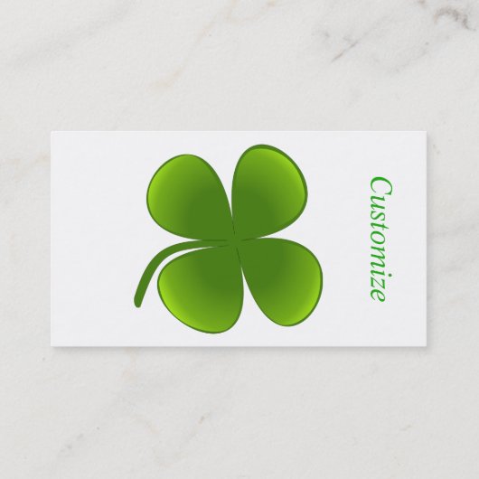 St Patrick's Day Shamrocks Thunder_Cove Visitekaartje (Achterkant)