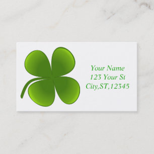 St Patrick's Day Shamrocks Thunder_Cove Visitekaartje