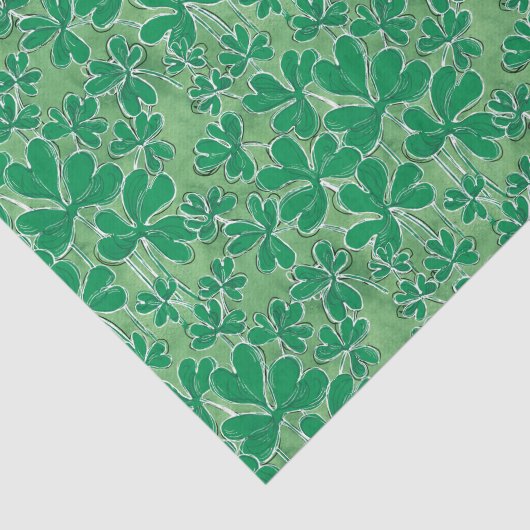St. Patrick's Day Shamrocks Tissuepapier (Detail)