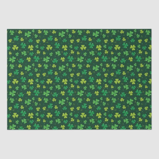 St. Patrick's Day Shamrocks Tissuepapier (Voorkant)