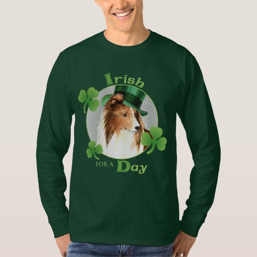 St. Patrick's Day Sheltie T-shirt (Voorkant)