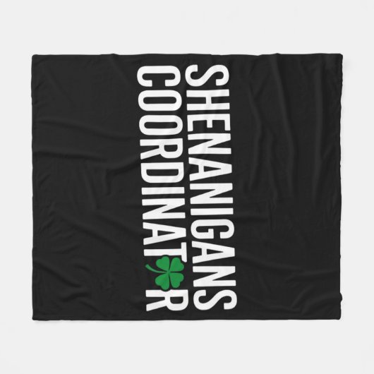 St. Patrick's Day Shenanigan Coordinator Fleece Deken (Voorkant (Horizontaal))