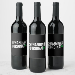 St. Patrick's Day Shenanigan Coordinator Wijn Etiket