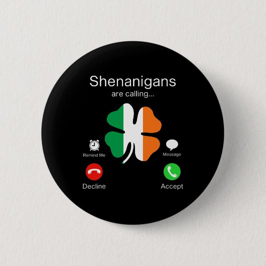 St Patricks Day Shenanigans 1 Ronde Button 5,7 Cm (Voorkant)