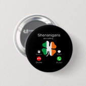 St Patricks Day Shenanigans 1 Ronde Button 5,7 Cm (Voorkant /achterkant)