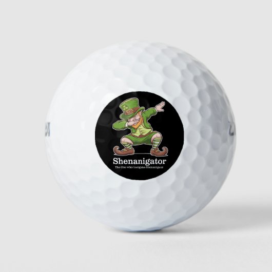 St Patricks Day Shenanigator Dabbing Leprechaun Golfballen (Voorkant)