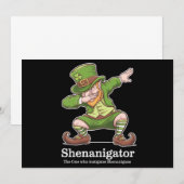 St Patricks Day Shenanigator Dabbing Leprechaun Kaart (Voorkant / Achterkant)