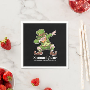 St Patricks Day Shenanigator Dabbing Leprechaun Servet