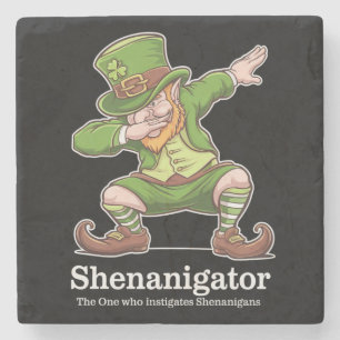 St Patricks Day Shenanigator Dabbing Leprechaun Stenen Onderzetter