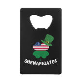 St. Patrick's Day Shenanigator Kredietkaart Flessenopener (Voorkant)
