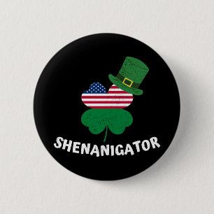 St. Patrick's Day Shenanigator Ronde Button 5,7 Cm