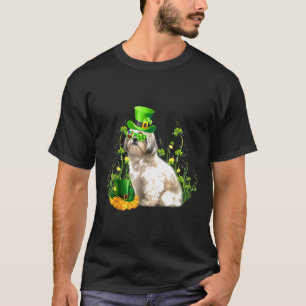 St Patricks Day Shih Tzu Irish Dog T-shirt