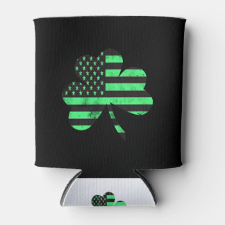 St Patricks Day Shirt | Ierse Amerikaanse vlag Blikjeskoeler