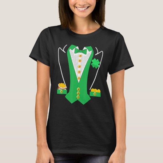 St Patricks Day Shirt Irish Tuxedo Childs Leprecha (Voorkant)