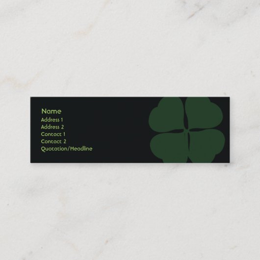 St. Patrick's Day - Skinny Mini Visitekaartje (Voorkant)