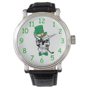 St. Patrick's Day Skull Watch Horloge