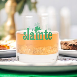 St Patricks Day Slainte Cheers Whisky Glas