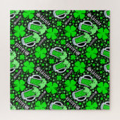 St. Patrick's Day Slainte Groene Drinken Klavers Legpuzzel (Horizontaal)