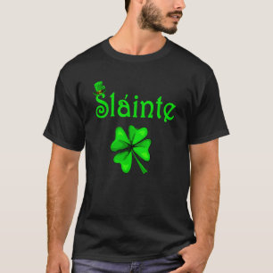 St Patricks Day Slainte Shamrock Saint Irish Manne T-shirt