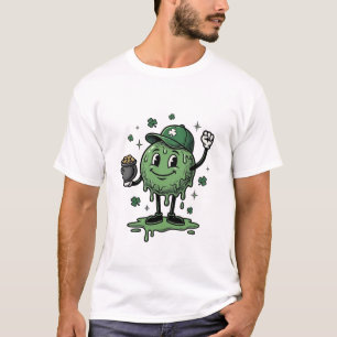 St Patricks Day Slime Mascotte Retro Vector T-shir T-shirt