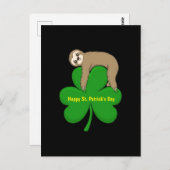 St. Patrick's Day Sloth briefkaart (Voorkant / Achterkant)