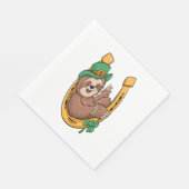 St Patrick's Day Sloth Hoefijzer Lucky Servet (Hoek)