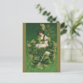  St. Patrick's Day Souvenir, Irish Lass Briefkaart (Staand voorkant)