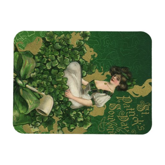 St. Patrick's Day Souvenir, Irish Lass Magneet (Horizontaal)