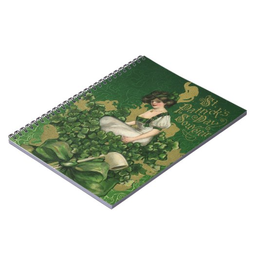  St. Patrick's Day Souvenir, Irish Lass Notitieboek (Linkerzijde)