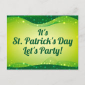 St. Patrick's Day Sparkle Let's Party Invitation (Devant)