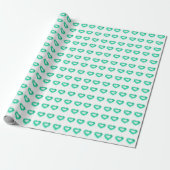 St. Patrick's day | Spuitverf, glitterend hart Cadeaupapier (Uitgerold)