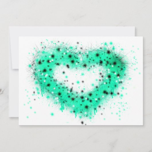 St. Patrick's day | Spuitverf, glitterend hart Kaart (Voorkant)