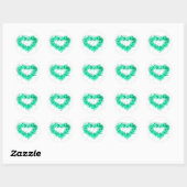 St. Patrick's day | Spuitverf, glitterend hart Ronde Sticker (Vel)