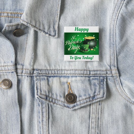 St. Patrick's Day Square Button (In situ)