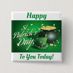 St. Patrick's Day Square Button