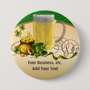 St. Patrick's Day - SRF Ronde Button 7,6 Cm