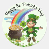 St. Patrick's Day Stickers Leprechaun Rainbow (Voorkant)