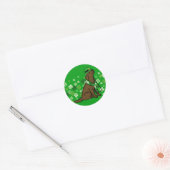 St. Patrick's Day stijlvolle chocolade labrador Ronde Sticker (Envelop)