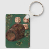  St. Patrick's Day, succes Ierse dobbelstenen Sleutelhanger (Achterkant)