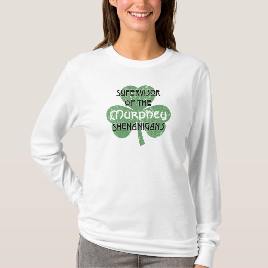 St. Patrick's Day Supervisor van de Shenanigans T-shirt (Voorkant)