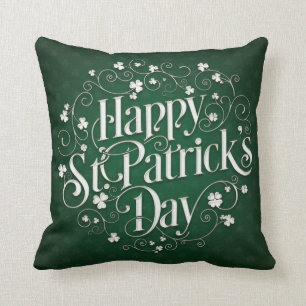 St. Patrick's Day - Swirled Word Art Kussen