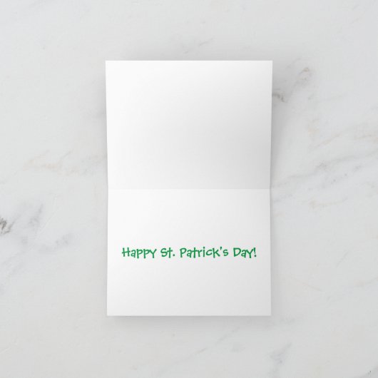 St. Patrick's Day Tabby Bedankkaart (Binnen)