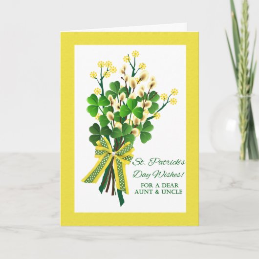 St. Patrick's Day Tante en Oom met Shamrocks Kaart (Voorkant)