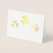 St. Patrick's Day Three Leaf Clovers Vakantie Folie Kaarten (Voorkant)