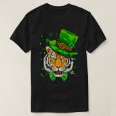 St Patricks Day Tiger Shamrock Tiger Lover Iers T-shirt (Design voorkant)