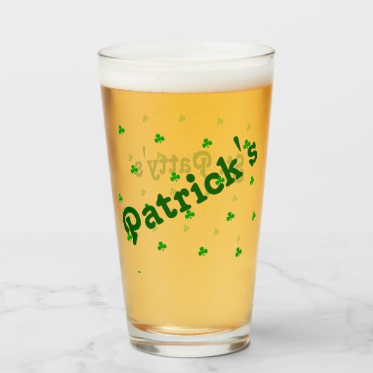 St.Patrick's day toast Cheer:Sláinte Glas (Achterkant gevuld)