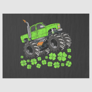 St Patricks Day Toddler Lucky Monster Truck Tissuepapier
