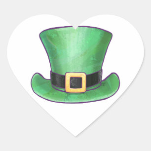 St Patrick's Day Top hat Hart Sticker