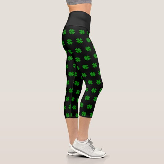 St Patrick's Day trèfle haut taille capri leggings (Droite)